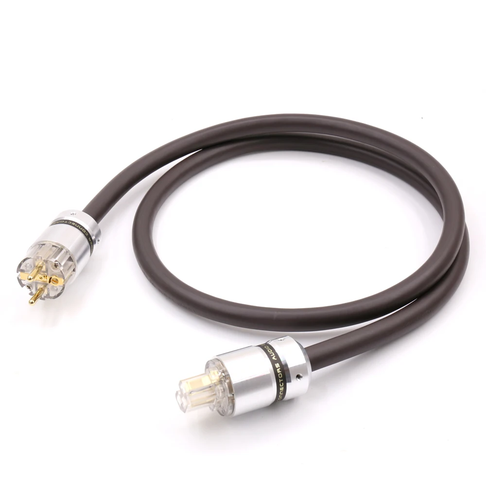 Viborg Ofc Risr 6Mm Piazza Hi-Fi Cavo Di Rete Di Alimentazione Ca Audiophile Cavo Di Alimentazione Con Schuko Spina Di Alimentazione