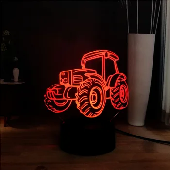 

Novelty Illusion Beach Dune Buggy Car LED 7 Color Change USB Base DEC Bedside 3D Acrylic Table Mood Lamp Holiday Birthday Gift