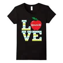 Love Spanish футболка для учителя Забавный подарок для учительницы Повседневная забавная Футболка Модный бренд Harajuku Kawaii тонкие панковские топы футболки