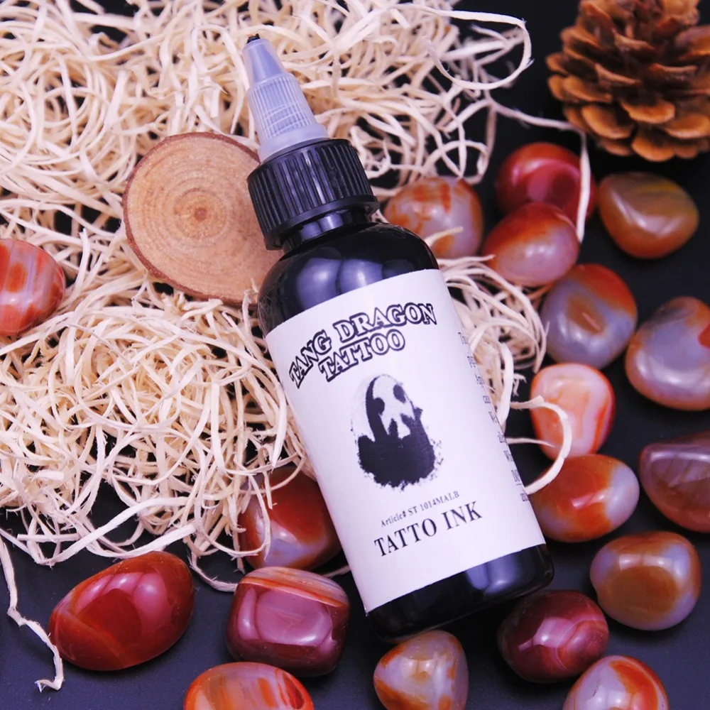 1 زجاجة 2 oz الوشم الحبر الصباغ مجموعة أطقم الجسم الفنون 60 مللي الأسود Professinal الجمال الدائم Makesup الدهانات الإكسسوارات