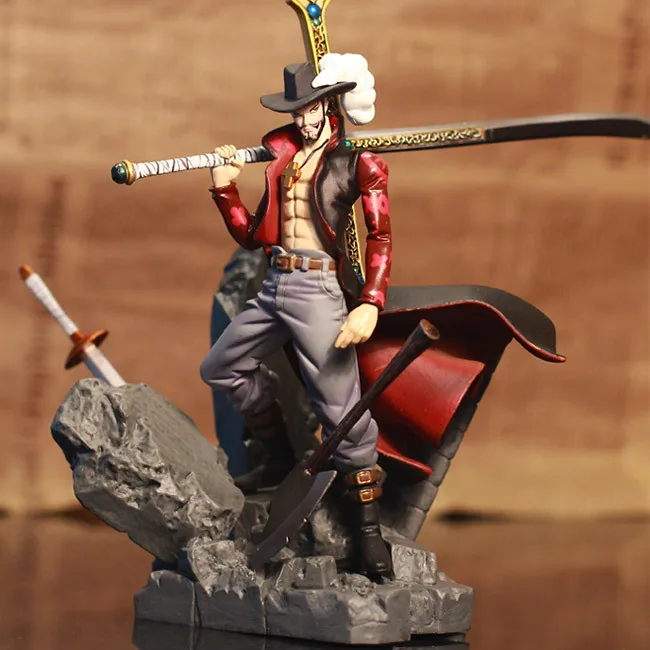 

15CM Anime One Piece Dracule Mihawk PVC Action Figure model Toy A303