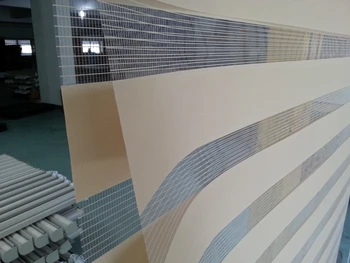 

100% Polyester Custom Made Translucent Roller Zebra Blinds in Khaki Window Curtains for Living Room 30 Colors Available