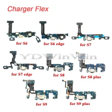 1 шт. USB зарядное устройство док-станция порт разъем гибкий кабель для samsung S6 S7 edge S8 S9 plus G920 G925F G930F G935F G950 G955F