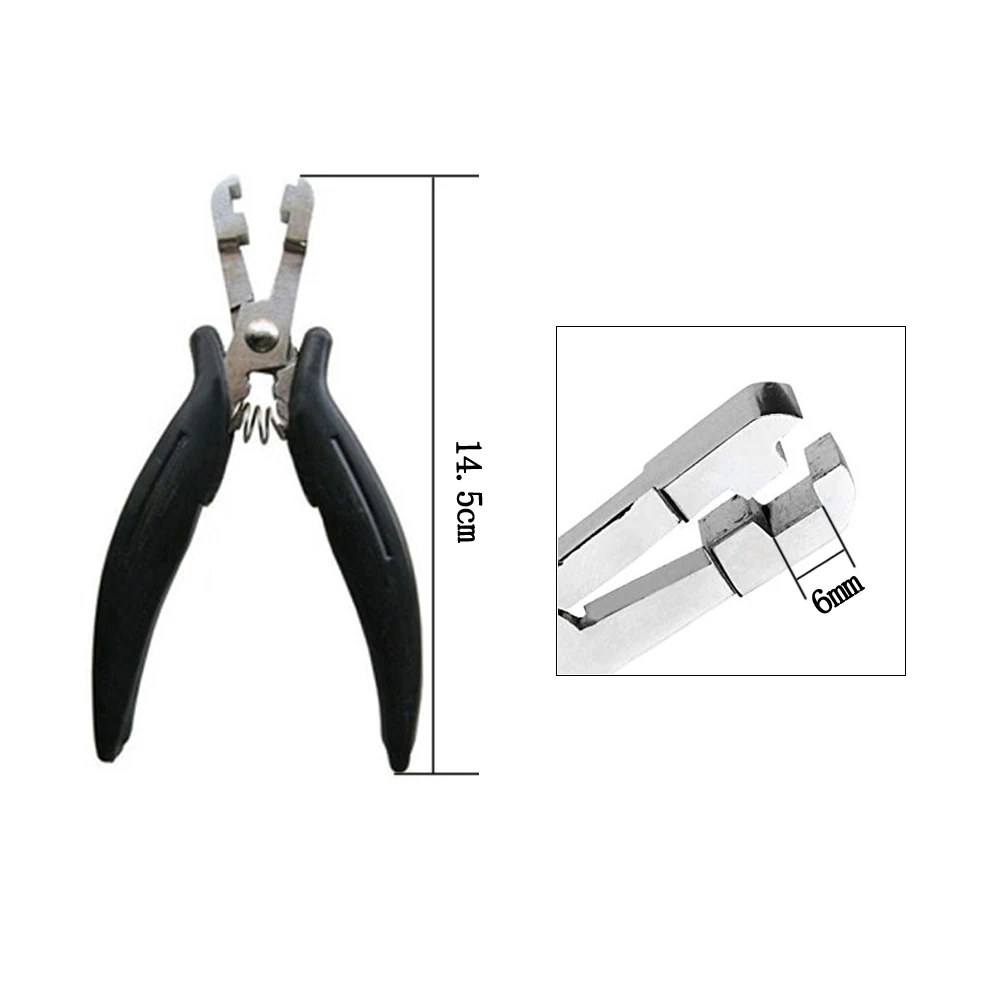 

New Hair Extensions Pliers for Micro Rings and Fusion Glue Bond Removal Tool 14.5cm*6mm Black Handle