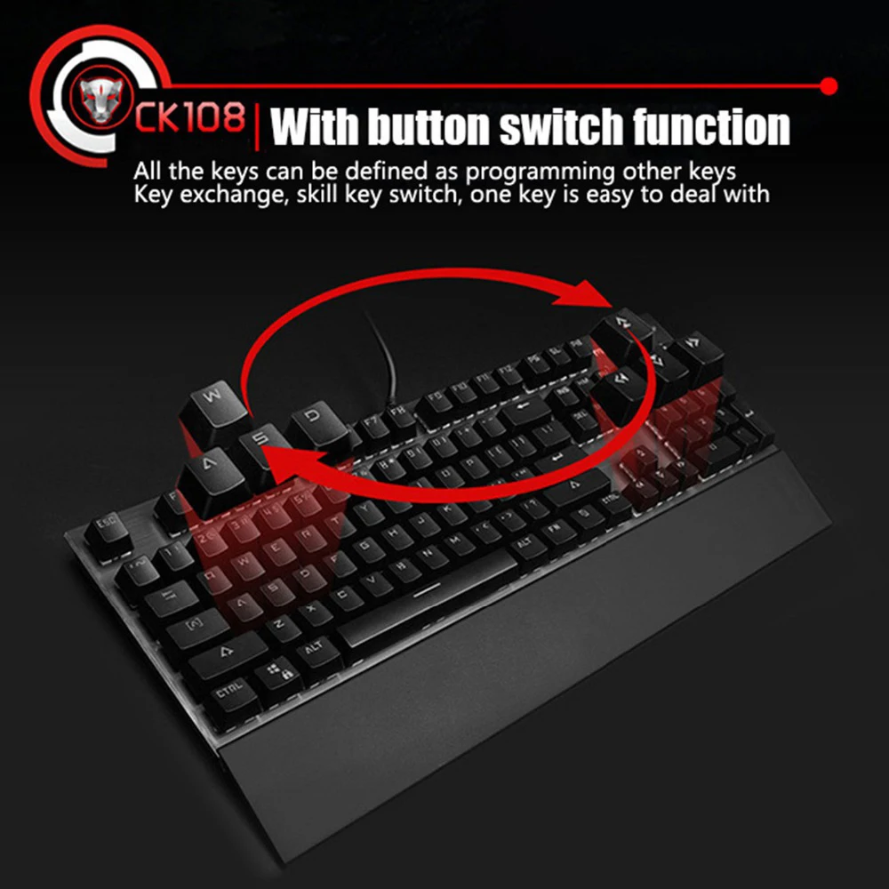 Motospeed CK108 Wired Mechanical Keyboard 