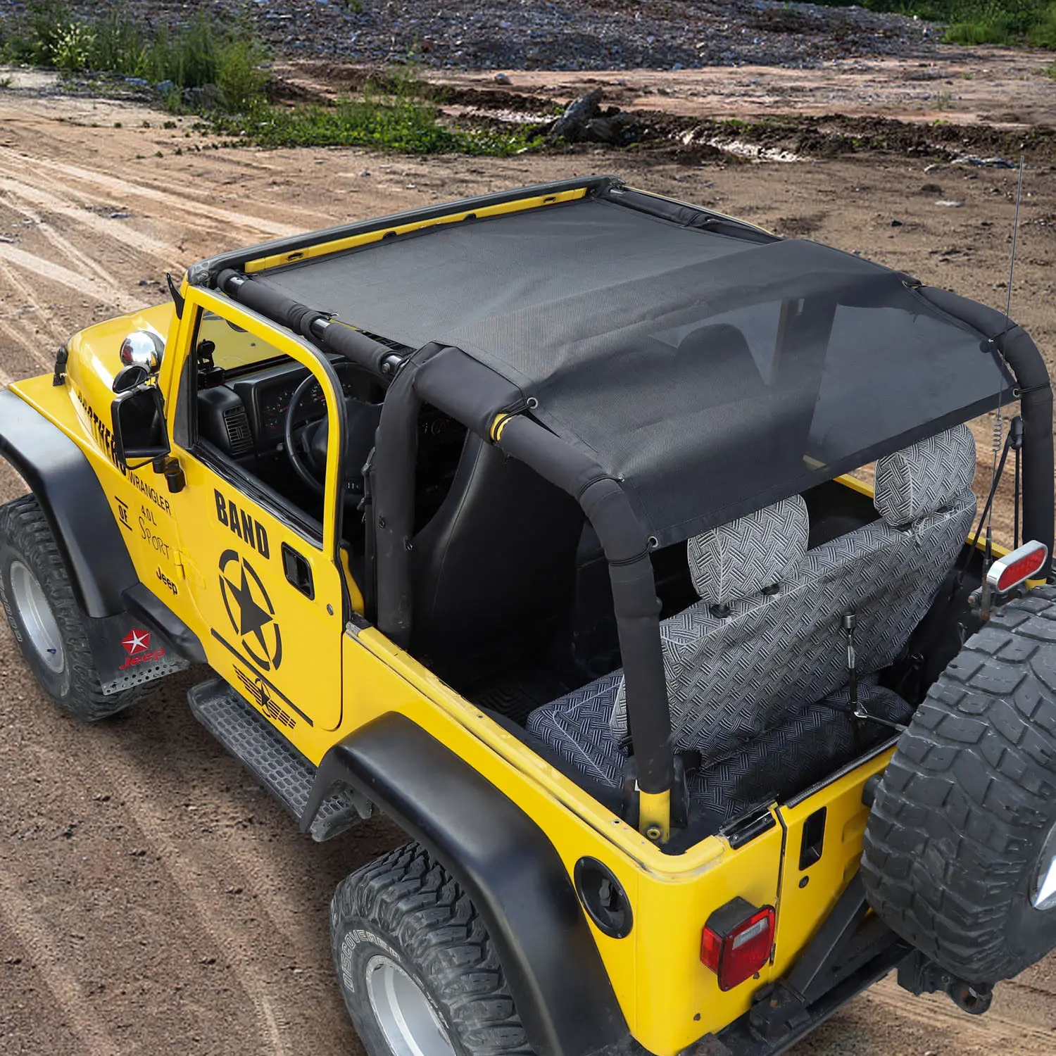 1997 2006 для Jeep Wrangler TJ сетчатый тент Топ Солнцезащитный УФ защитный аксессуар|Навесы