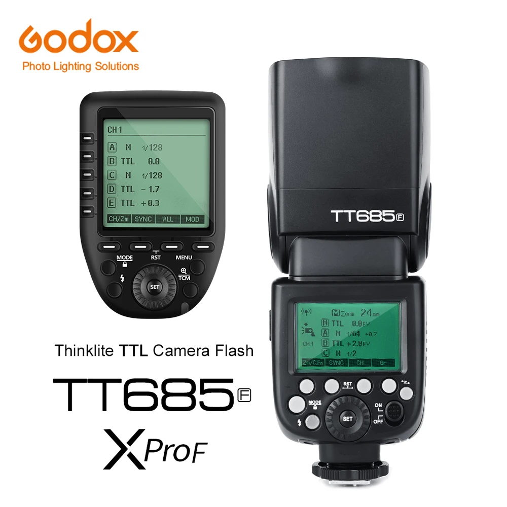 Godox TT685F 2 4G HSS TTL GN60 Вспышка Speedlite + Xpro-F триггер передатчик Комплект для Fuji X-Pro2 X-T20 GFX