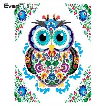 

Evershine DIY Diamond Mosaic Cartoon Pictures Of Rhinestones 5D Full Square Diamond Painting Owl Cross Stitch Wall Decor