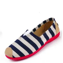 Femmes Mocassins Doux Arc-En-Bande de Glissement Sur Appartements Coloré Femmes Appartements Paresseux Chaussures Printemps Été Toile Chaussures Femme Plus taille