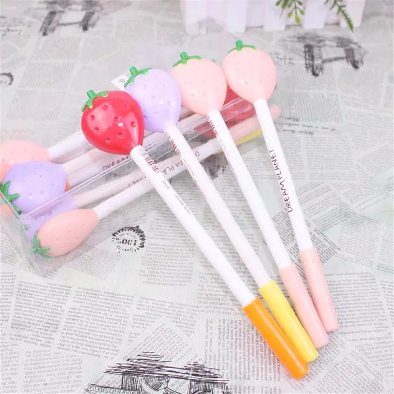 Cute Smooth Writing Pen Office School Supplies Creative Korean Stationery Strawberry Caneta Papelaria Sweet Gel Pens Cheap Sale 02