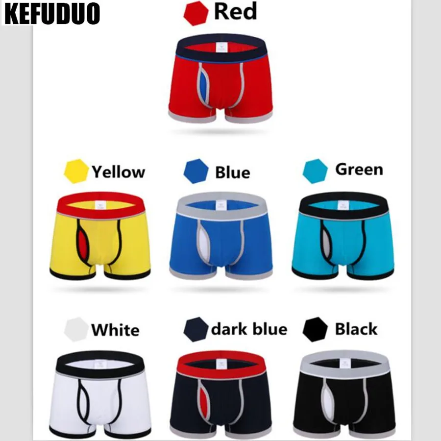 KEFUDUO 7 шт./лот Для мужчин s Нижнее белье Хлопковые трусы дышащий шорты боксеры