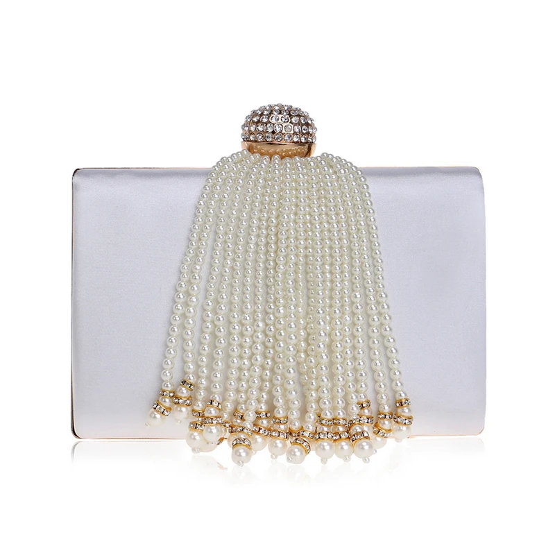 Las Bridal Wedding Wallet Purses Pearl Beaded Tassel Women Las Bridal Wedding Wallet Purses Pearl Beaded Tassel Women Evening Party Jeweled Handbags Clutches Beading Bag In Top Handle Bags From Luggage