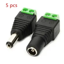 DC Connector Adapter-Plug Led-Strip-Light Power-Jack Female for 5050/5730 5pcs