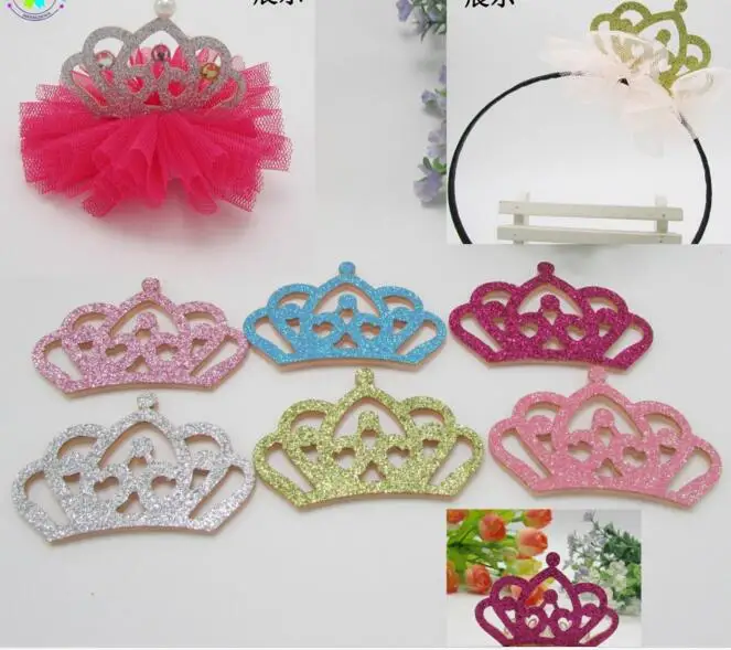 6x4 см 30 шт Kawaii мягкие блестящие нашивки &quotКорона&quot аппликации для BB клип