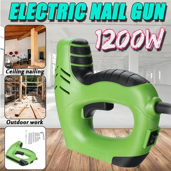 

Electric Staple Gun Straight Nail 10-14mm/Code Nails 6-14mm Dual Use Wood Working Nail Gun Woodworking Power Tools