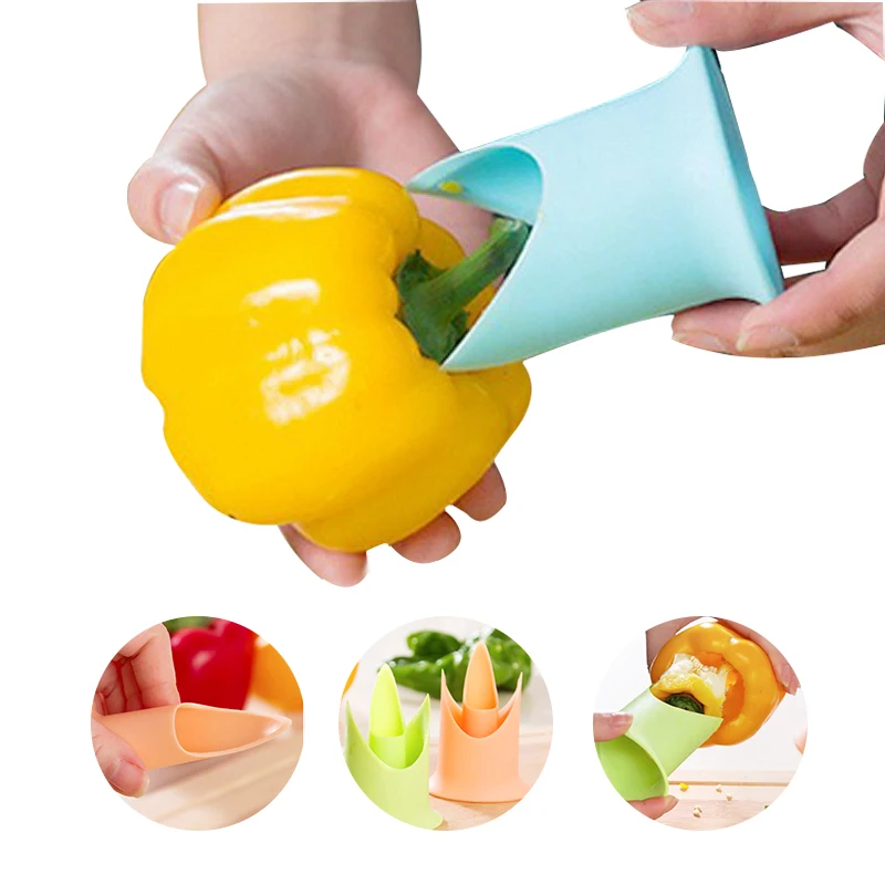 

Multifunction Green Pepper Chili Core Separator Device Plastic Tomato Fruit Vegetable Cutter Kitchen Tools