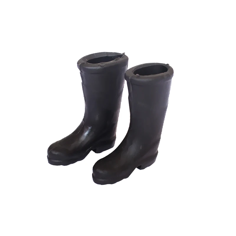 1/12 Dollhouse Miniature Rubber Rain Boots +1/12 Scale Brown Floor Rug Cover