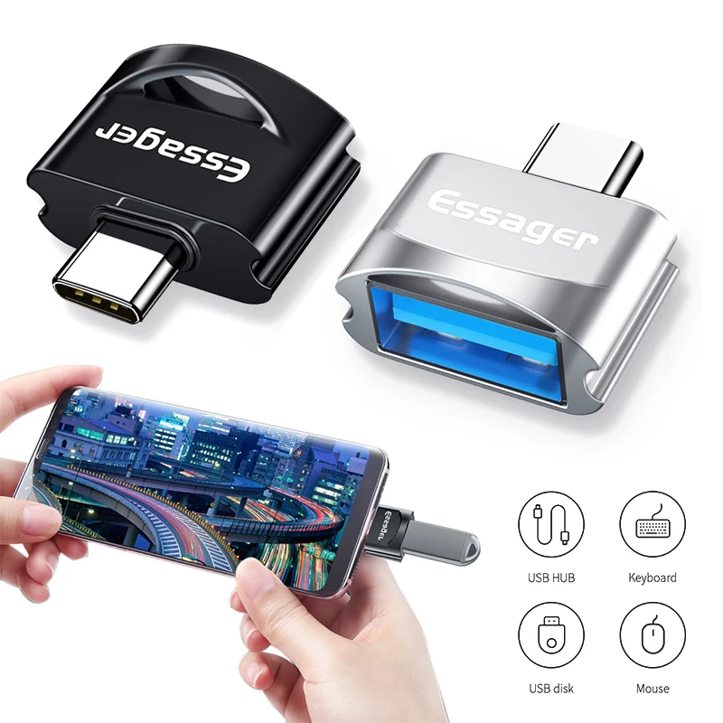 Адаптер Essager USB Type C OTG универсальный фоторазъем внешний адаптер 3 0 для Xiaomi 9 Samsung S10