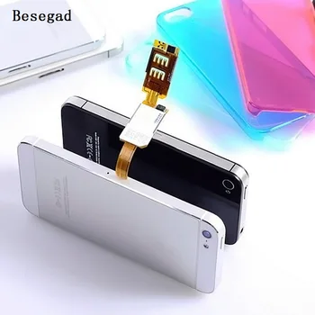 

Besegad Dual SIM Single Standby Card Adapter for Apple iPhone 5 5S SE 6 6S Plus iphone6 iphone5 iphone6s iphone5s Gadgets