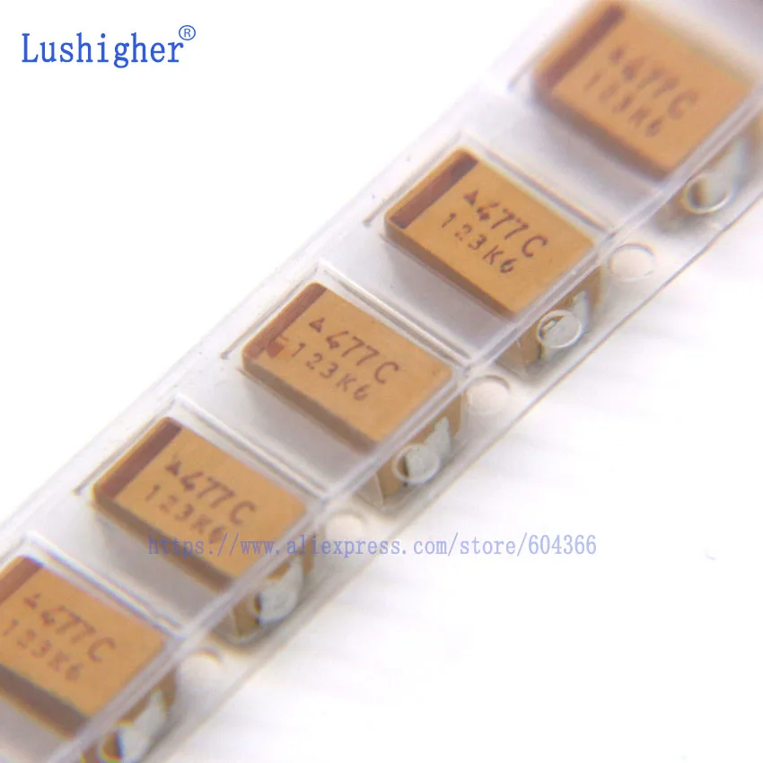 

10PCS E case 7343 477 C 16V 470uf 470 SMD TAJE477M016RNJ tantalum capacitor free shipping