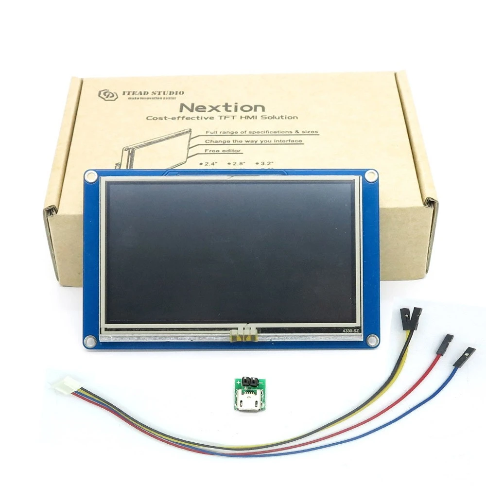 Écran Tactile Intelligent Nextion 7 Pouces NX8048P070 - HMI, TFT LCD, Capacitif, Interface Série TTL, Pour Projets DIY Et Industriels