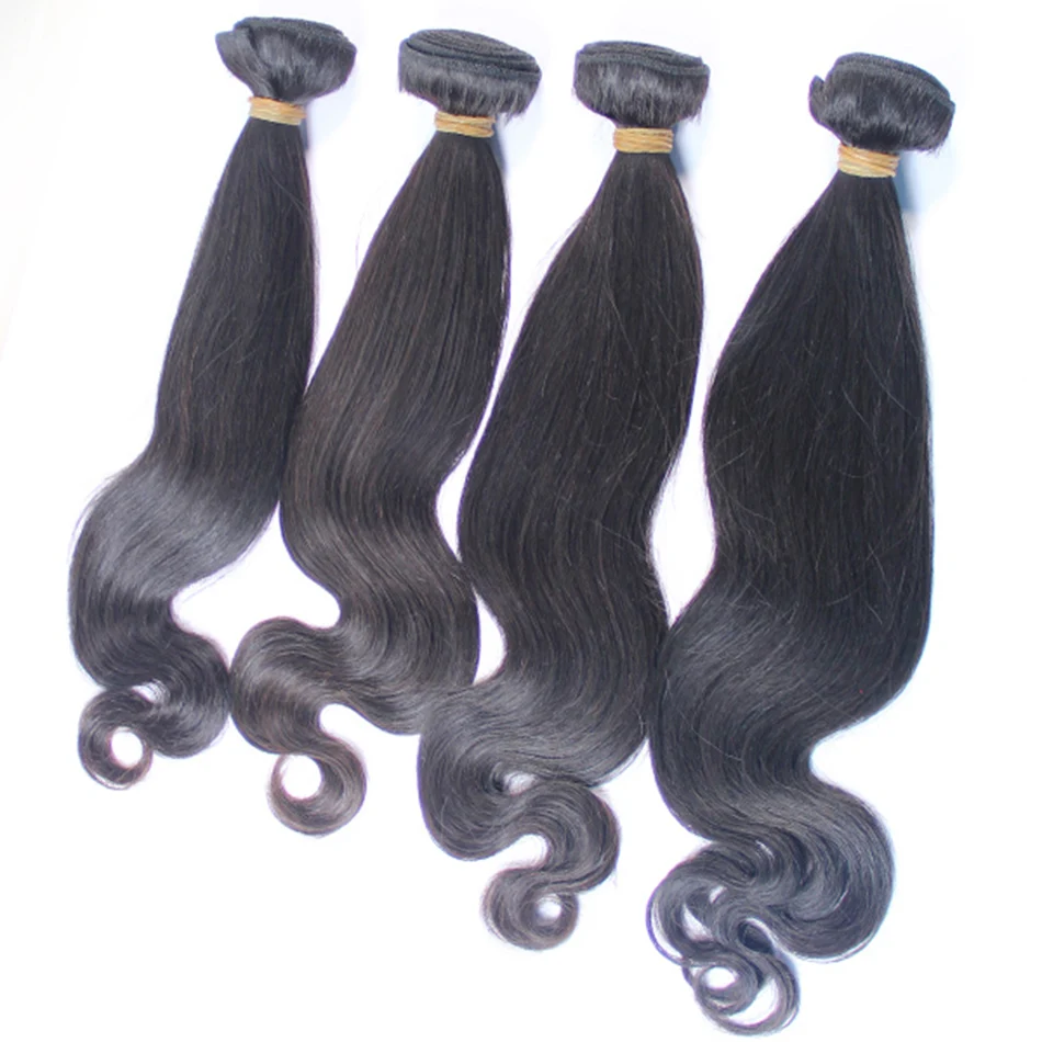 

4Pcs Half Body Wavy Malaysian Virgin Hair Remy Malaysian Human Hair Bundles Deals, Natural Color Double Sewing Hair Wefts