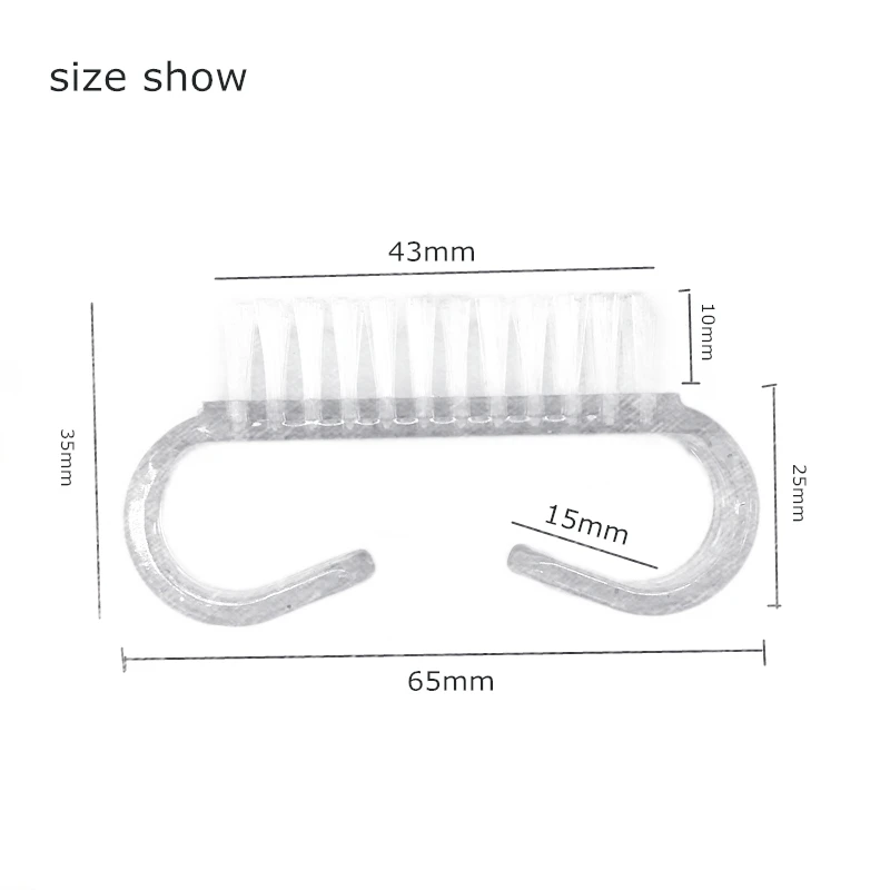 Escova de Limpeza do Prego Ferramentas da Arte do Prego Lote Rosa Conjunto Cuidado Manicure Macio Remover Poeira Pequeno Ângulo 100 Pçs - Cor 3 Cheap Escovas de unhas