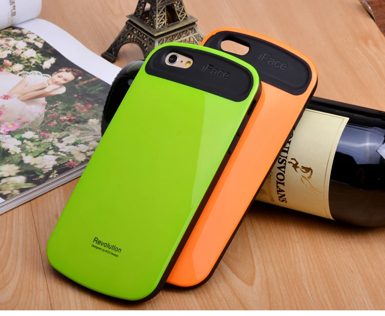 Чехол для iPhone 6 S iFace Мягкий силикон + твердая задняя крышка карамельного цвета