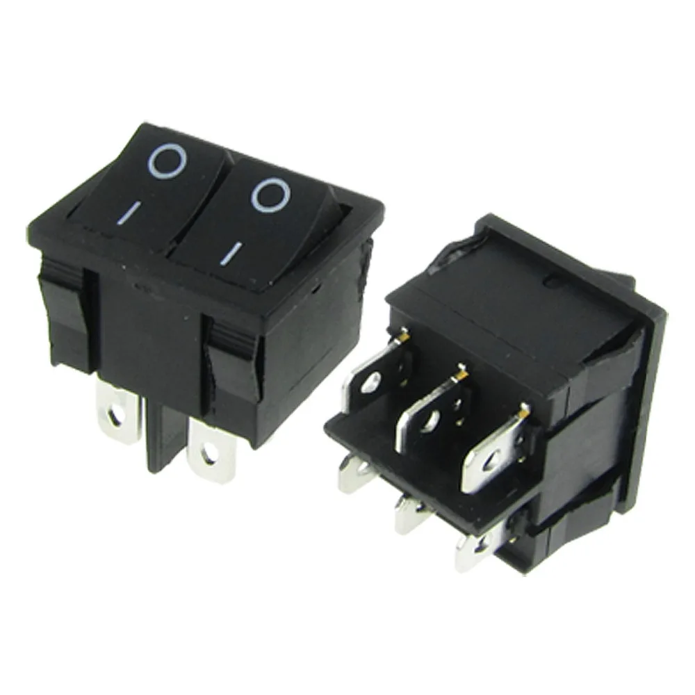 2pcs 6 Pin Double SPDT On On Snap in Boat Rocker Switch ACsnap switch