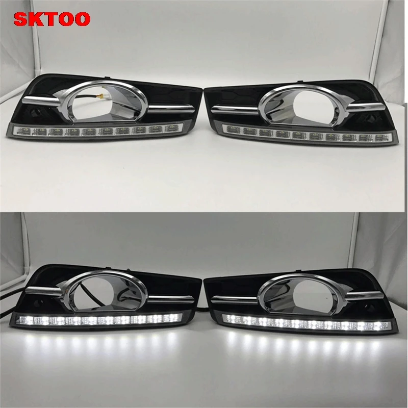 

SKTOO For Chevrolet Cruze 2010 2011 2012 2013 with fog lamp Turn off and dimming style relay LED Car DRL Daytime Running Lights