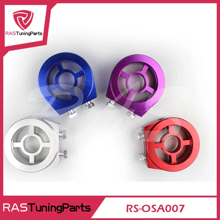 

RASTP High Performance Racing Auto Oil Filter Cooler Sandwich Plate Adapter (Blue,Purple,Red,Silver) RS3-OSA007
