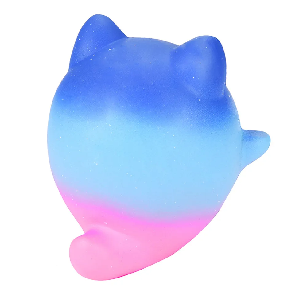 Милый Jumbo мультфильм Galaxy Kitty Squishies ароматический крем супер медленный нарастающее при сжатии игрушка Сквош Анти стресс игрушка