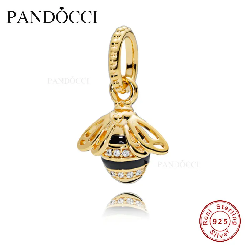 

DIY Fits for Pandora Charms Bracelets Queen Bee Pendant Beads 100% 925 Sterling-Silver-Jewelry PANDOCCI