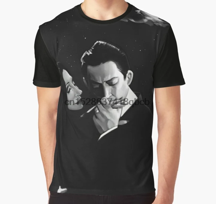 

All Over Print T Shirt Men tshirt Gomez and Morticia Addams Big Print Full Print Women Graphic T-Shirt