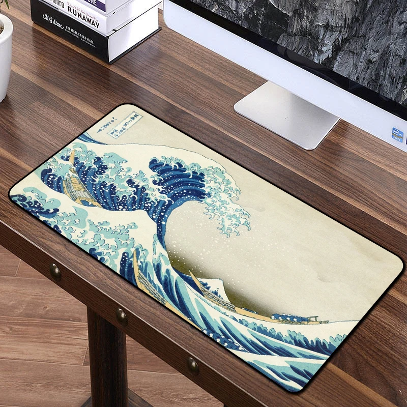 

FFFAS Wave Speed Large Gaming Mouse Pad Mousepad Mat Anti-slip Rubber Cloth Keyboard Office Desk Pad Computer Gamer Game Mat XL