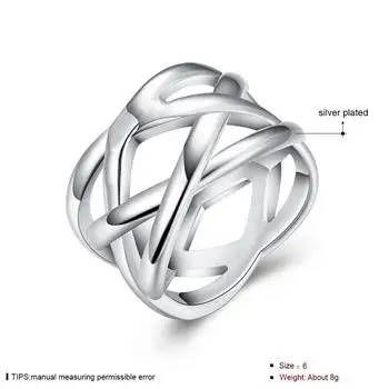 

BVR4 ring open style for women can adjust size to USA size 6-9 Prism shape 925 silver lover gift