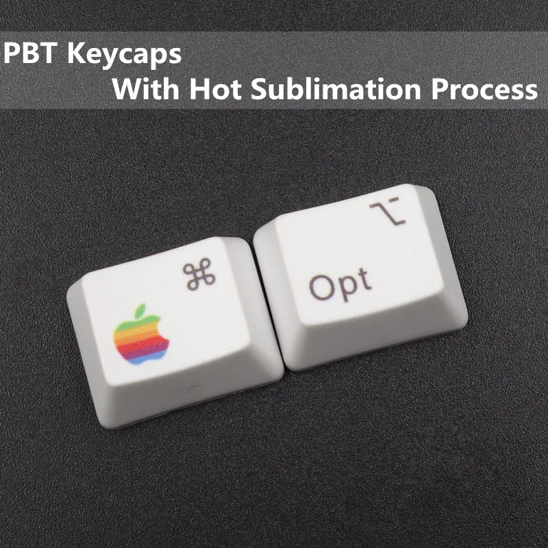 Колпачки для клавиш PBT MAC Commond и дополнительные клавиши краска сублимация Cherry MX