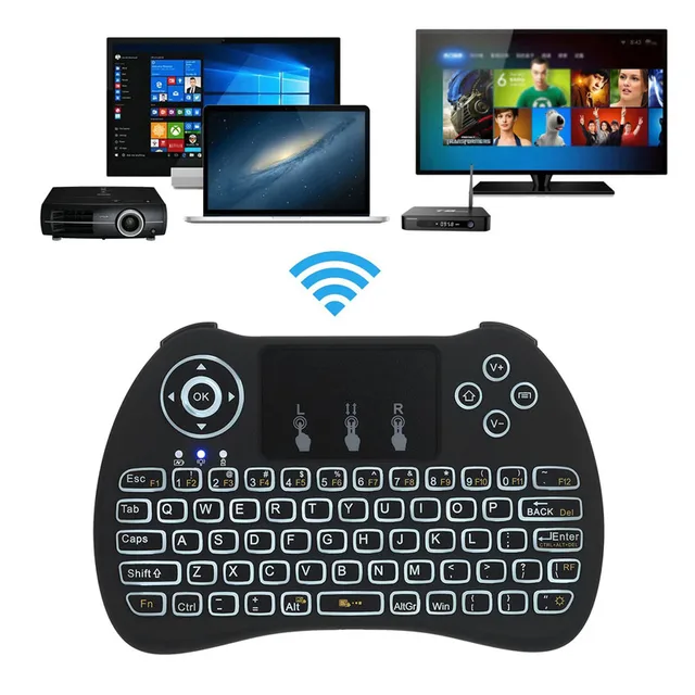 Best Offers Mini Wireless Backlit Keyboard 2.4 GHz USB Touchpad Keyboard For PC Pad Xbox 360 PS3 Google Android TV Box HTPC IPTV  SL