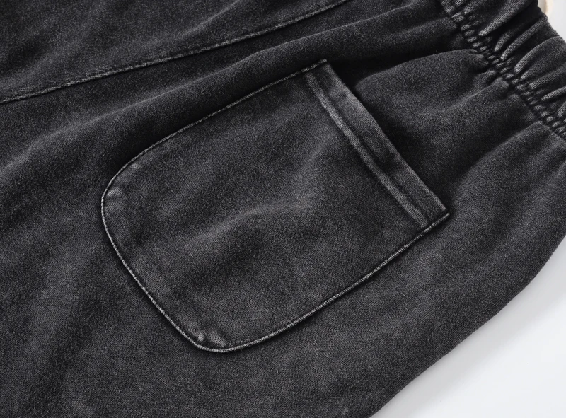 QoolXCWear men Shorts Cotton loose Shorts Vintage-Washed Black Shorts Summer Hip Hop Sweat Shorts Streetwear QoolXCWear men Shorts Cotton loose Shorts Vintage-Washed Black Shorts Summer Hip Hop Sweat Shorts Streetwear
