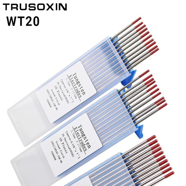 10pcs Red Color Code 175MM Thorium Tungsten Electrode Head Tungsten
