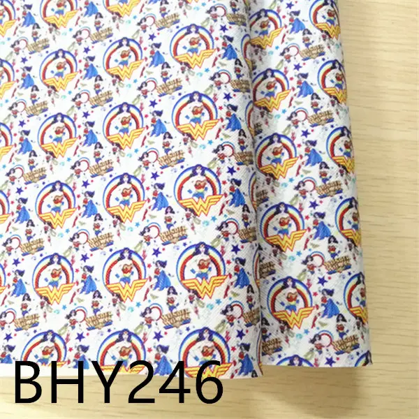 

Free shipping 7.6*12inch cartoon line print synthetic leather fabric for DIY accessories BHY246