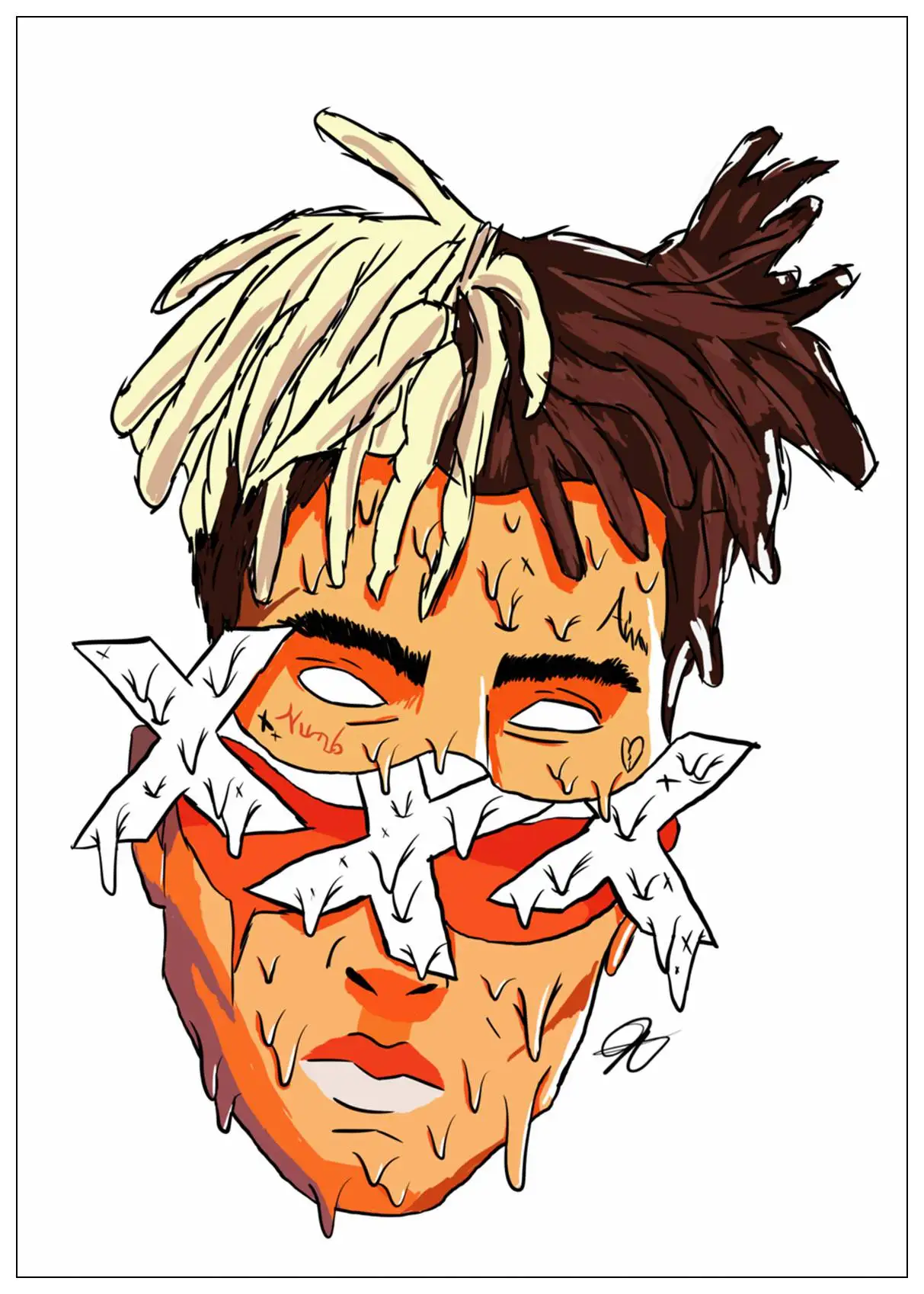 XXXTentacion рэп хип-хоп музыка Звезда Певица художественный плакат белая бумага с покрытием печать живопись для домашнего декора Настенный художественный плакат