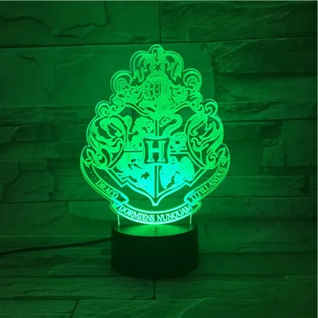 

3D Harry Potter Night Light Hogwarts Magic School LED Lamp Luminaria Bedroom Decor Linternas 7 Colors RGB Table Lamp Kids GX558