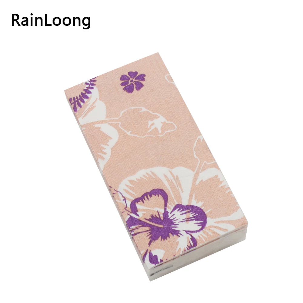 

[RainLoong] Floral Printed Pocket Napkin Tissue Handkerchiefs For Decoration Personal Care 21*21cm 10pcs/pack/lot