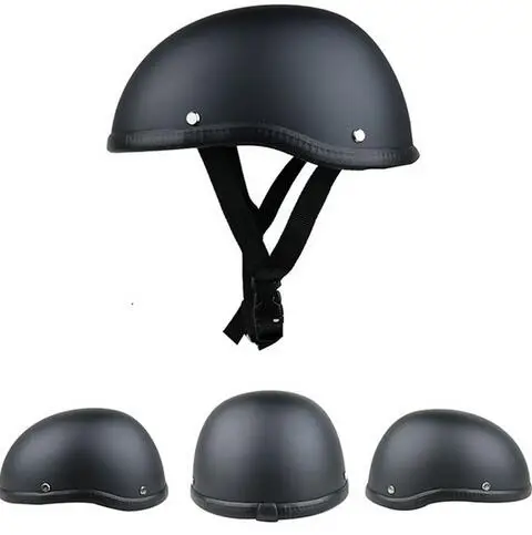 

57-62cm ABS Plastic Motorcycle Helm Motorcross Capacete Half Helmet for Harley Retro Matte Bright Black