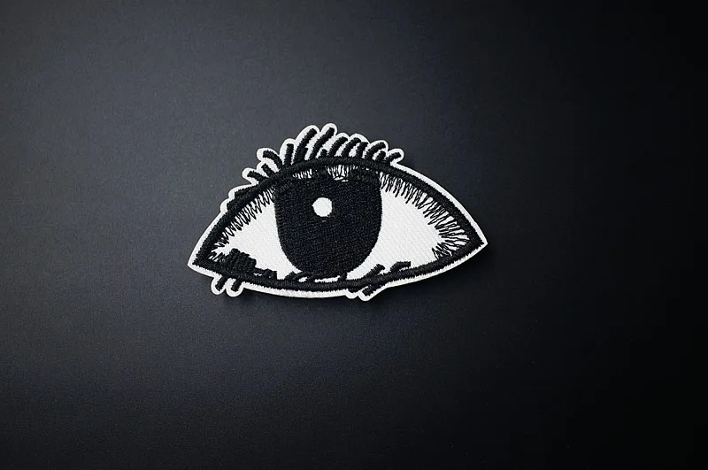 OOPS девушка лицо глаз рыба значки-нашивки DIY вышитая нашивка-аппликация Одежда Швейные принадлежности Декоративные