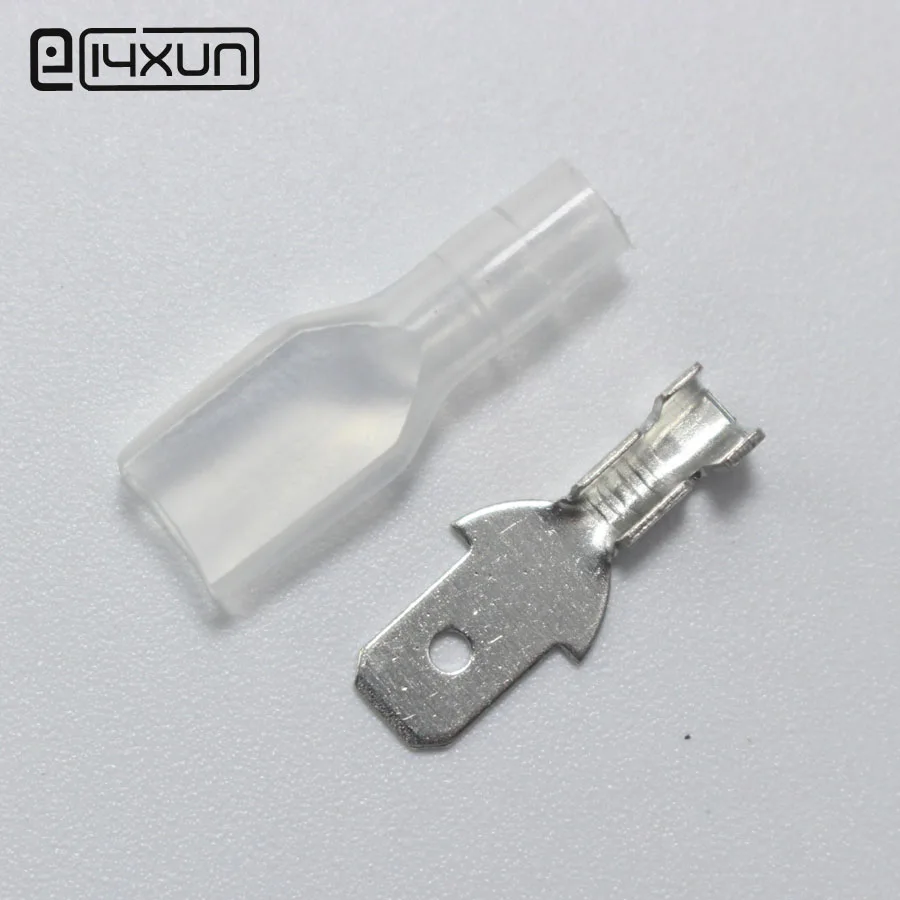 20pieces 4.8mm Male Crimp Terminal Copper Splice Wire Connector Terminals Auto Car Short