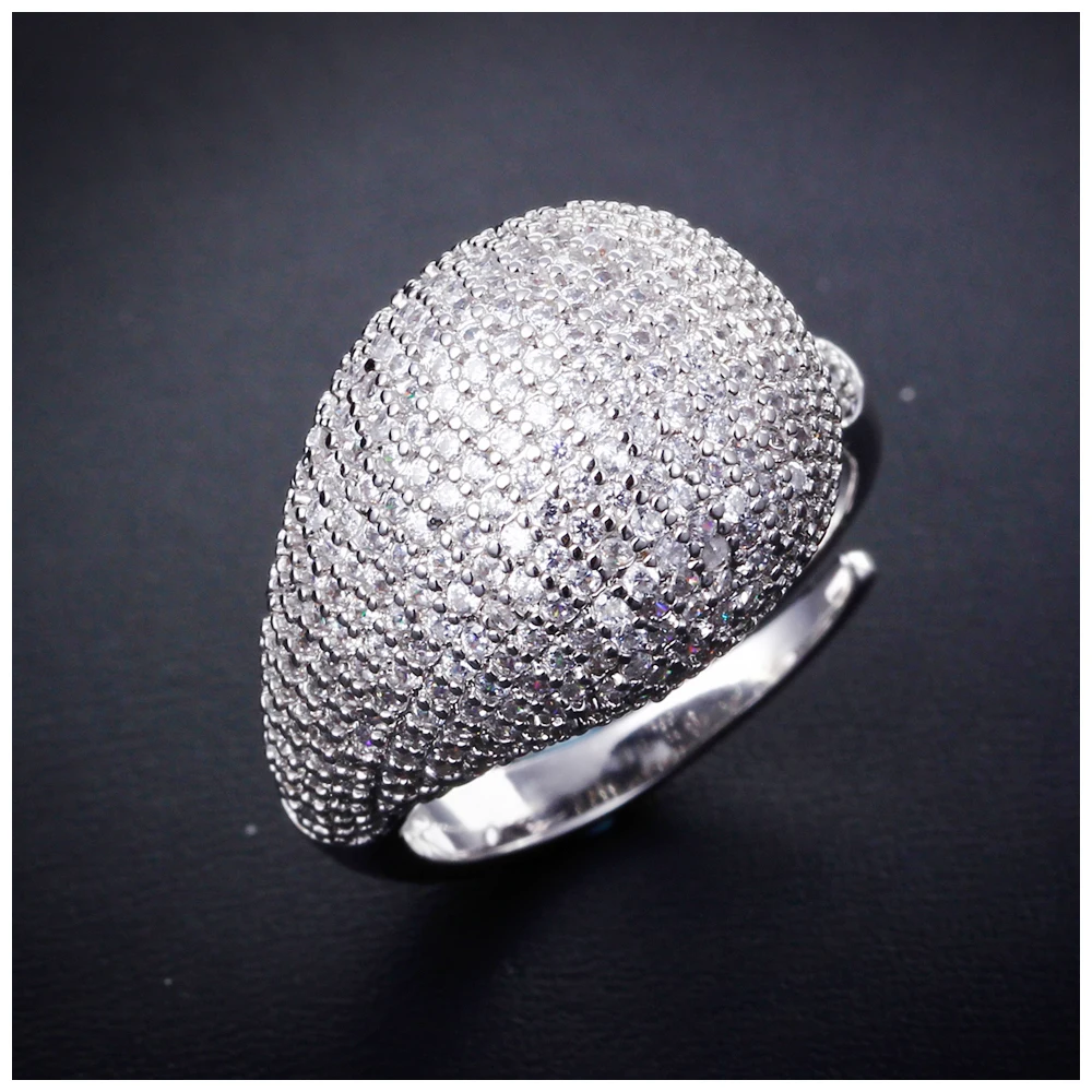 DreamCarnival 1989 Full Zircon Stones Wedding Jewelry Quality Setting Bridal Luxury Fashion Cocktail Party Women Ring SJ14751