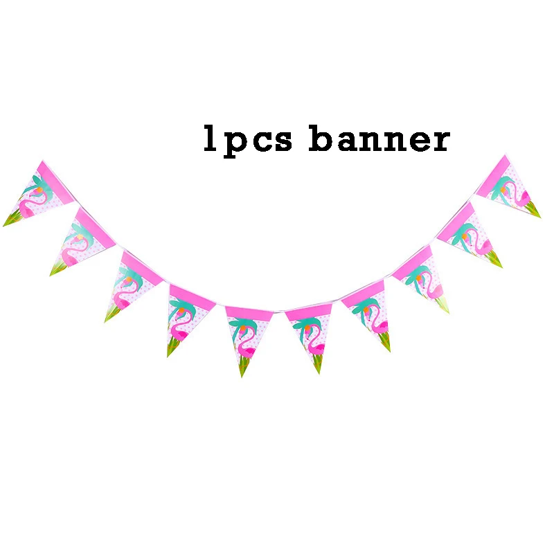 Гавайские вечерние Фламинго конфетти оформление латексными воздушными шариками баннер Pull Flag ананас Лето день рождения - Цвет: 1pcs banner