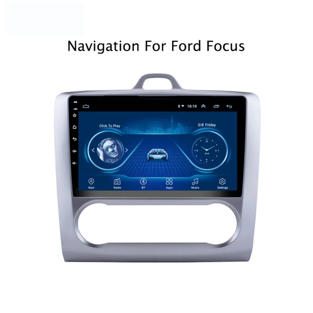 Top Super Slim Touch Screen Android 8.1 radio GPS Navigation for Ford Focus AT 05-12 headunit tablets Stereo Multimedia Bluetooth 0
